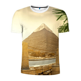 Мужская футболка 3D спортивная с принтом Egypt в Санкт-Петербурге, 100% полиэстер с улучшенными характеристиками | приталенный силуэт, круглая горловина, широкие плечи, сужается к линии бедра | Тематика изображения на принте: egypt | египет | закат | золото | клеопатра | мумия | песок | пирамиды | пустыня | солнце