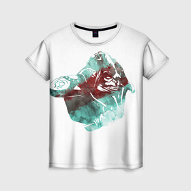 Женская футболка 3D с принтом Дота в Санкт-Петербурге, 100% полиэфир ( синтетическое хлопкоподобное полотно) | прямой крой, круглый вырез горловины, длина до линии бедер | dota 2 | huskar | дота | хускар