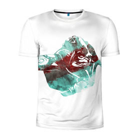 Мужская футболка 3D спортивная с принтом Дота в Санкт-Петербурге, 100% полиэстер с улучшенными характеристиками | приталенный силуэт, круглая горловина, широкие плечи, сужается к линии бедра | dota 2 | huskar | дота | хускар