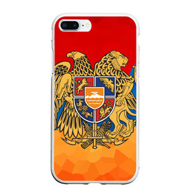 Чехол для iPhone 7Plus/8 Plus матовый с принтом Армения в Санкт-Петербурге, Силикон | Область печати: задняя сторона чехла, без боковых панелей | герб | флаг