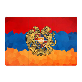 Магнитный плакат 3Х2 с принтом Армения в Санкт-Петербурге, Полимерный материал с магнитным слоем | 6 деталей размером 9*9 см | Тематика изображения на принте: герб | флаг