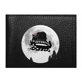 Обложка для студенческого билета с принтом Totoro в Санкт-Петербурге, натуральная кожа | Размер: 11*8 см; Печать на всей внешней стороне | Тематика изображения на принте: котобус | рождество