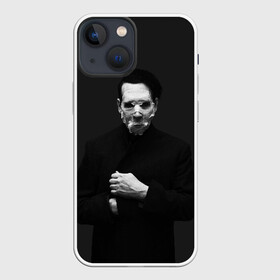 Чехол для iPhone 13 mini с принтом Marilyn Manson в Санкт-Петербурге,  |  | звезда | знаменитость | музыка | мэрилин мэнсон | певец | рокер