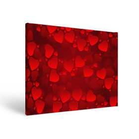 Холст прямоугольный с принтом Красные сердца в Санкт-Петербурге, 100% ПВХ |  | heart | red | любовь | орнамент | сердце | узор