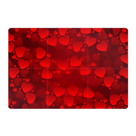 Магнитный плакат 3Х2 с принтом Красные сердца в Санкт-Петербурге, Полимерный материал с магнитным слоем | 6 деталей размером 9*9 см | heart | red | любовь | орнамент | сердце | узор