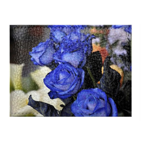 Обложка для студенческого билета с принтом Синие розы в Санкт-Петербурге, натуральная кожа | Размер: 11*8 см; Печать на всей внешней стороне | девушкам | розы | синие | цветы