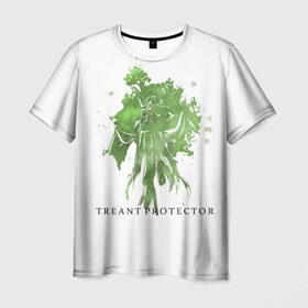 Мужская футболка 3D с принтом Treant Protector в Санкт-Петербурге, 100% полиэфир | прямой крой, круглый вырез горловины, длина до линии бедер | dota 2 | treant protector | дерево | дота