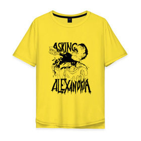 Мужская футболка хлопок Oversize с принтом Asking Alexandria в Санкт-Петербурге, 100% хлопок | свободный крой, круглый ворот, “спинка” длиннее передней части | alternative | asking alexandria | hardcore | metal | post hardcore | rock | scream | sxe