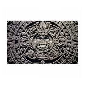 Бумага для упаковки 3D с принтом Календарь ацтеков в Санкт-Петербурге, пластик и полированная сталь | круглая форма, металлическое крепление в виде кольца | Тематика изображения на принте: ацтеки | древняя цивилизация | индейцы | майя | южная америка