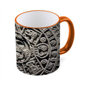 Кружка 3D с принтом Календарь ацтеков в Санкт-Петербурге, керамика | ёмкость 330 мл | Тематика изображения на принте: ацтеки | древняя цивилизация | индейцы | майя | южная америка
