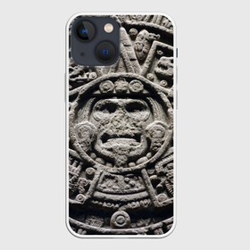 Чехол для iPhone 13 mini с принтом Календарь ацтеков в Санкт-Петербурге,  |  | Тематика изображения на принте: ацтеки | древняя цивилизация | индейцы | майя | южная америка
