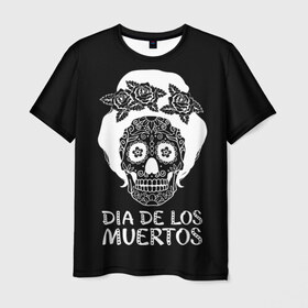 Мужская футболка 3D с принтом День мертвецов в Санкт-Петербурге, 100% полиэфир | прямой крой, круглый вырез горловины, длина до линии бедер | halloween | mexiэллоуин | день мертвых | мексика | мексиканский череп | мертвецов | о | орнамент | праздник | узоры | хэллоуин | цветы