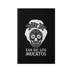 Обложка для паспорта матовая кожа с принтом День мертвецов в Санкт-Петербурге, натуральная матовая кожа | размер 19,3 х 13,7 см; прозрачные пластиковые крепления | halloween | mexiэллоуин | день мертвых | мексика | мексиканский череп | мертвецов | о | орнамент | праздник | узоры | хэллоуин | цветы