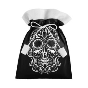 Подарочный 3D мешок с принтом Мексиканский череп в Санкт-Петербурге, 100% полиэстер | Размер: 29*39 см | color | dead | death | eyes | girl | halloween | holiday | makeup | mask | mexican skull | mexico | ornament | pattern | взгляд | девушка | день мертвых | макияж | маска | мексика | мексиканский череп | мертвецов | орнамент | паутина | праздник