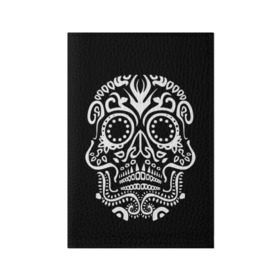 Обложка для паспорта матовая кожа с принтом Мексиканский череп в Санкт-Петербурге, натуральная матовая кожа | размер 19,3 х 13,7 см; прозрачные пластиковые крепления | color | dead | death | eyes | girl | halloween | holiday | makeup | mask | mexican skull | mexico | ornament | pattern | взгляд | девушка | день мертвых | макияж | маска | мексика | мексиканский череп | мертвецов | орнамент | паутина | праздник