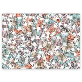 Поздравительная открытка с принтом Куча денег в Санкт-Петербурге, 100% бумага | плотность бумаги 280 г/м2, матовая, на обратной стороне линовка и место для марки
 | 1000 рублей | деньги | рубли | рубль