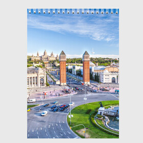 Скетчбук с принтом Барселона в Санкт-Петербурге, 100% бумага
 | 48 листов, плотность листов — 100 г/м2, плотность картонной обложки — 250 г/м2. Листы скреплены сверху удобной пружинной спиралью | barcelona | europe | spain | барселона | европа | ес | испания | каталония | отпуск | туризм