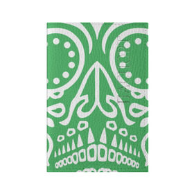 Обложка для паспорта матовая кожа с принтом Мексиканский череп в Санкт-Петербурге, натуральная матовая кожа | размер 19,3 х 13,7 см; прозрачные пластиковые крепления | mexi | день мертвых | мексика | мексиканский череп | мертвецов | орнамент | праздник | узоры | цветы