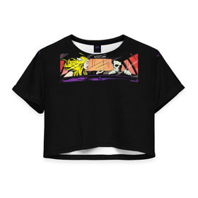 Женская футболка 3D укороченная с принтом Blink 182 в Санкт-Петербурге, 100% полиэстер | круглая горловина, длина футболки до линии талии, рукава с отворотами | bored to death | california | блинк