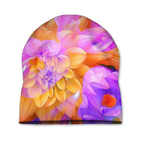 Шапка 3D с принтом Живописные цветы 4 в Санкт-Петербурге, 100% полиэстер | универсальный размер, печать по всей поверхности изделия | лепестки | прикольные картинки | цветочки | цветы