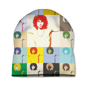 Шапка 3D с принтом Pop Art Jim Morrison The Doors в Санкт-Петербурге, 100% полиэстер | универсальный размер, печать по всей поверхности изделия | jim morrison | the doors | арт | дорс | моррисон