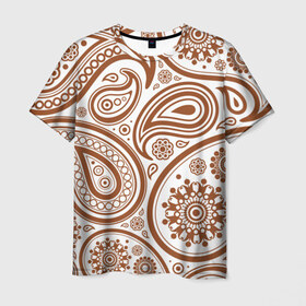 Мужская футболка 3D с принтом Paisley в Санкт-Петербурге, 100% полиэфир | прямой крой, круглый вырез горловины, длина до линии бедер | с тубой