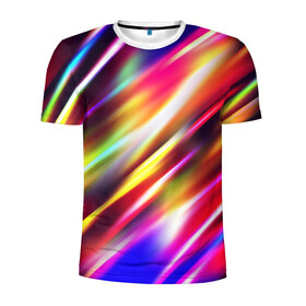 Мужская футболка 3D спортивная с принтом Party в Санкт-Петербурге, 100% полиэстер с улучшенными характеристиками | приталенный силуэт, круглая горловина, широкие плечи, сужается к линии бедра | красочный | разноцветный | яркий