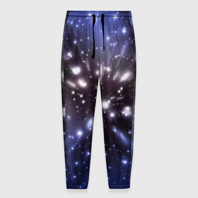 Мужские брюки 3D с принтом Звёздный космос в Санкт-Петербурге, 100% полиэстер | манжеты по низу, эластичный пояс регулируется шнурком, по бокам два кармана без застежек, внутренняя часть кармана из мелкой сетки | звёзды | космическое пространство | созвездие