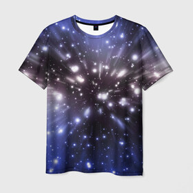 Мужская футболка 3D с принтом Звёздный космос в Санкт-Петербурге, 100% полиэфир | прямой крой, круглый вырез горловины, длина до линии бедер | звёзды | космическое пространство | созвездие
