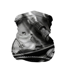 Бандана-труба 3D с принтом Железо в Санкт-Петербурге, 100% полиэстер, ткань с особыми свойствами — Activecool | плотность 150‒180 г/м2; хорошо тянется, но сохраняет форму | болты | гайки | железо | механизм | стимпанк | шестеренки