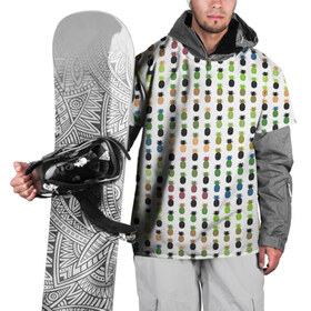 Накидка на куртку 3D с принтом Ананасы 25 в Санкт-Петербурге, 100% полиэстер |  | Тематика изображения на принте: летний | паттерн | светлый