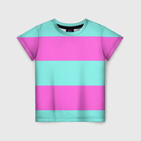 Детская футболка 3D с принтом Кислотные цвета в Санкт-Петербурге, 100% гипоаллергенный полиэфир | прямой крой, круглый вырез горловины, длина до линии бедер, чуть спущенное плечо, ткань немного тянется | кислотные цвета | розовый