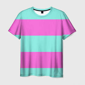 Мужская футболка 3D с принтом Кислотные цвета в Санкт-Петербурге, 100% полиэфир | прямой крой, круглый вырез горловины, длина до линии бедер | кислотные цвета | розовый