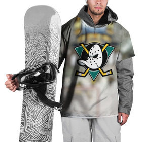Накидка на куртку 3D с принтом Anaheim ducks в Санкт-Петербурге, 100% полиэстер |  | хоккей