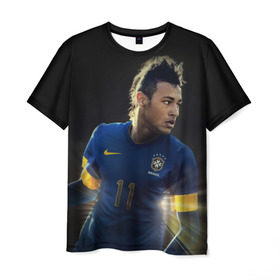 Мужская футболка 3D с принтом Neymar в Санкт-Петербурге, 100% полиэфир | прямой крой, круглый вырез горловины, длина до линии бедер | барселона | бразилия | неймар | футбол | футболист