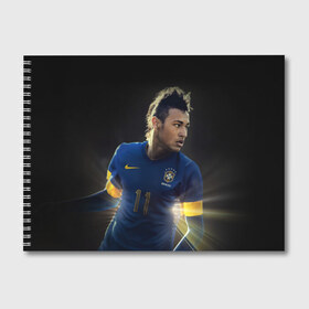 Альбом для рисования с принтом Neymar в Санкт-Петербурге, 100% бумага
 | матовая бумага, плотность 200 мг. | барселона | бразилия | неймар | футбол | футболист