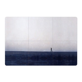 Магнитный плакат 3Х2 с принтом Идущий человек в Санкт-Петербурге, Полимерный материал с магнитным слоем | 6 деталей размером 9*9 см | люди | минимализм