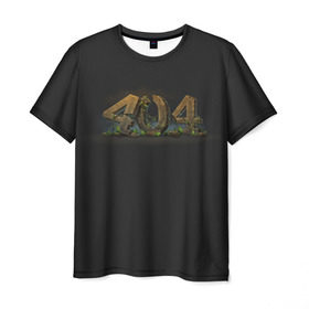 Мужская футболка 3D с принтом 404 в Санкт-Петербурге, 100% полиэфир | прямой крой, круглый вырез горловины, длина до линии бедер | 404 | error