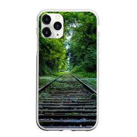 Чехол для iPhone 11 Pro матовый с принтом Лес в Санкт-Петербурге, Силикон |  | forest | деревья | дорога | зелень | лес | рельсы | сосны | тайга