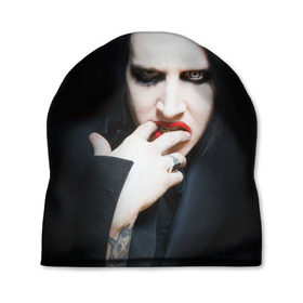 Шапка 3D с принтом Marilyn Manson в Санкт-Петербурге, 100% полиэстер | универсальный размер, печать по всей поверхности изделия | звезда | знаменитость | музыка | мэрилин мэнсон | певец | рокер