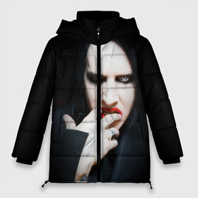 Женская зимняя куртка 3D с принтом Marilyn Manson в Санкт-Петербурге, верх — 100% полиэстер; подкладка — 100% полиэстер; утеплитель — 100% полиэстер | длина ниже бедра, силуэт Оверсайз. Есть воротник-стойка, отстегивающийся капюшон и ветрозащитная планка. 

Боковые карманы с листочкой на кнопках и внутренний карман на молнии | звезда | знаменитость | музыка | мэрилин мэнсон | певец | рокер