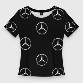 Женская футболка 3D Slim с принтом Mercedes в Санкт-Петербурге,  |  | мерседес