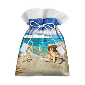 Подарочный 3D мешок с принтом Морской пляж 4 в Санкт-Петербурге, 100% полиэстер | Размер: 29*39 см | море | отдых | отпуск | пляж | ракушки | туризм