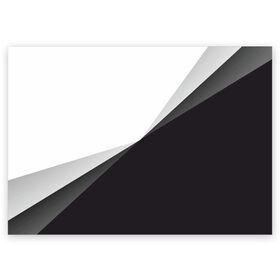 Поздравительная открытка с принтом Минимализм в Санкт-Петербурге, 100% бумага | плотность бумаги 280 г/м2, матовая, на обратной стороне линовка и место для марки
 | белый | геометрия | полосы | черный