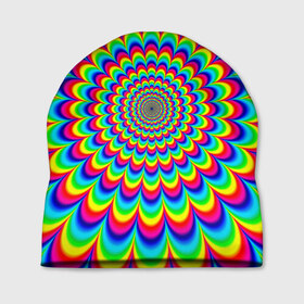 Шапка 3D с принтом Psychedelic в Санкт-Петербурге, 100% полиэстер | универсальный размер, печать по всей поверхности изделия | круги | радужный | разоцветный | яркий