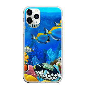 Чехол для iPhone 11 Pro Max матовый с принтом Экзотические рыбки в Санкт-Петербурге, Силикон |  | Тематика изображения на принте: животые | красочные | морские | рыбки | цветные | экзотические