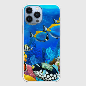 Чехол для iPhone 13 Pro Max с принтом Экзотические рыбки в Санкт-Петербурге,  |  | животые | красочные | морские | рыбки | цветные | экзотические