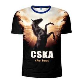 Мужская футболка 3D спортивная с принтом CSKA the best в Санкт-Петербурге, 100% полиэстер с улучшенными характеристиками | приталенный силуэт, круглая горловина, широкие плечи, сужается к линии бедра | bcjhj