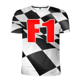 Мужская футболка 3D спортивная с принтом Формула 1 в Санкт-Петербурге, 100% полиэстер с улучшенными характеристиками | приталенный силуэт, круглая горловина, широкие плечи, сужается к линии бедра | f1 | formula 1 | авто | автогонки | автоспорт | спорткар | финиш