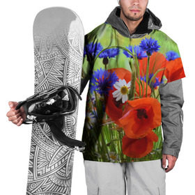 Накидка на куртку 3D с принтом Маки 7 в Санкт-Петербурге, 100% полиэстер |  | Тематика изображения на принте: цветы